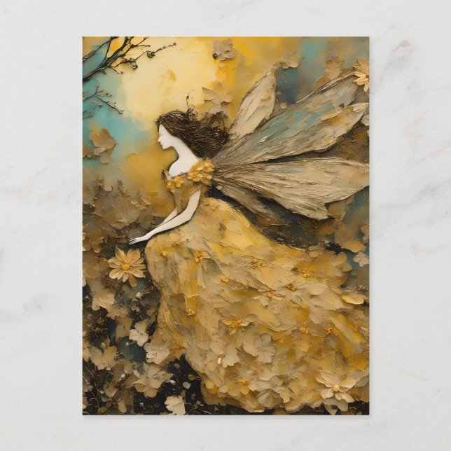 Postal Hada amarilla (Anverso)