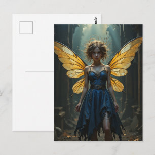 Postal Hada con vestido de mezclilla