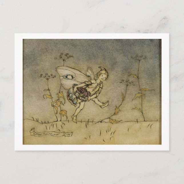 Postal Hada de Arturo Rackham el |, ilustracion 'de un (Anverso)