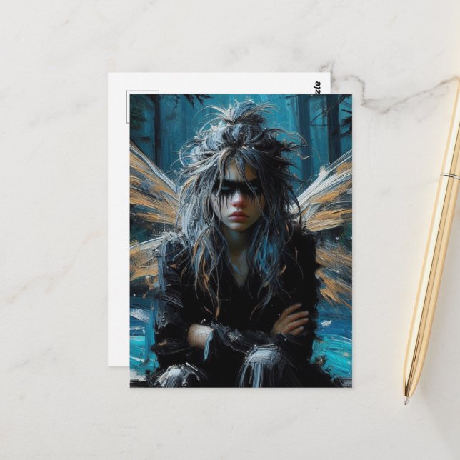 Postal Hada De Aspecto Molesto (Anverso/Reverso In Situ)