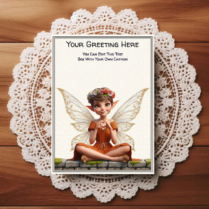 Postal Hada de cuento de hadas caprichoso cotidiano