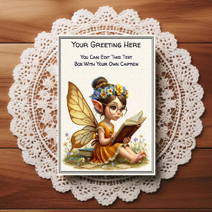 Postal Hada de cuento de hadas caprichoso cotidiano
