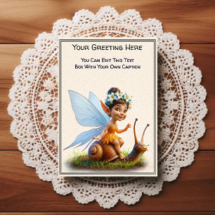 Postal Hada de cuento de hadas caprichoso cotidiano