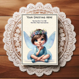 Postal Hada de cuento de hadas sentimental caprichosa cot