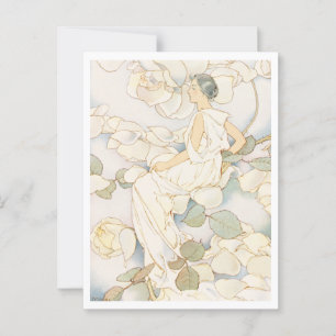 Postal Hada de flores, colinas de Laura Coombs, arte