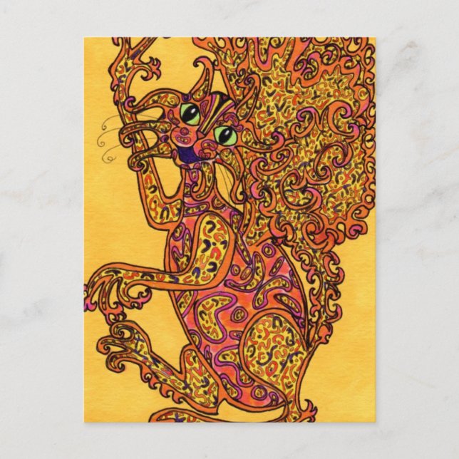 Postal Hada de incendio de gato (Anverso)