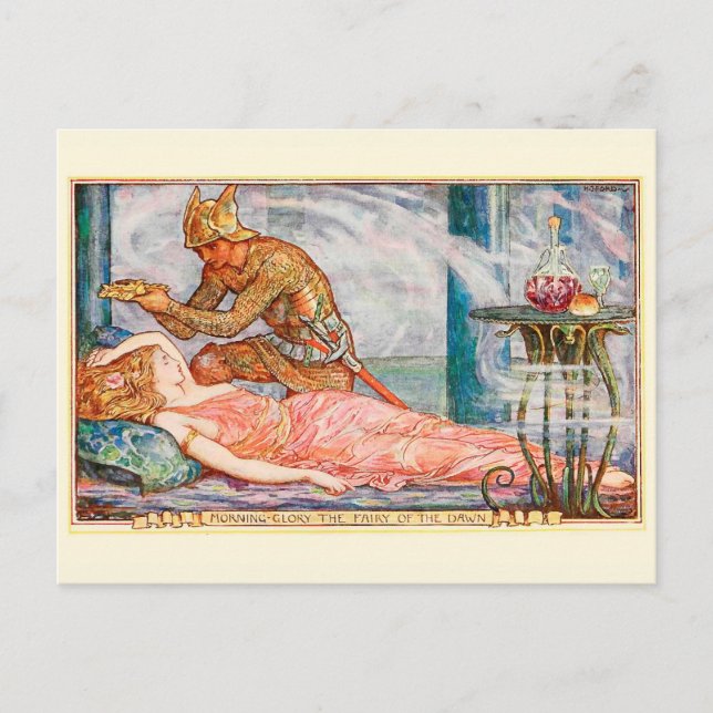 Postal Hada de la gloria de la mañana del amanecer (Anverso)