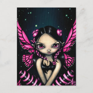 Postal "Hada de Mariposa Rosa"