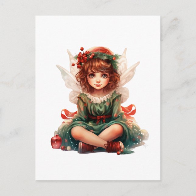 Postal hada de navidades (Anverso)