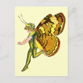 Postal Hada de Pixie Amarillo