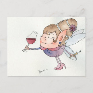 Postal Hada de vino