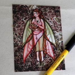 Postal Hada del caracol Arte de hadas para amantes de la