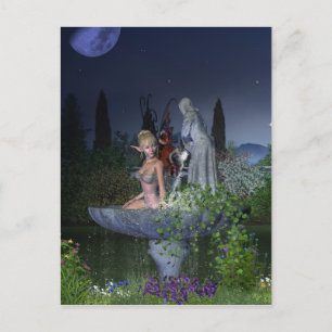 Postal Hada del Jardín de la Noche