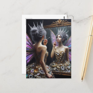 Postal Hada dental en su vestido de dientes