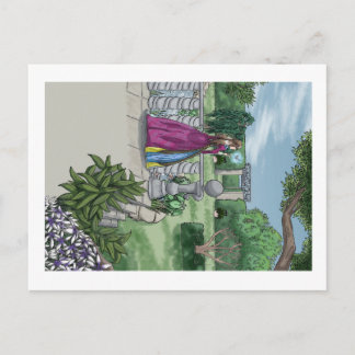 Postal Hada en el jardín