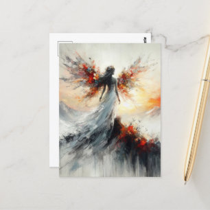 Postal Hada en la fantasía de la montaña