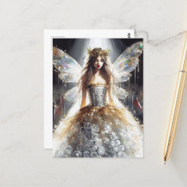 Postal Hada en un espectáculo de moda hecho de plástico