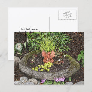 Postal Hada En Un Jardín Arte De La Naturaleza Personaliz