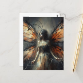 Postal Hada en una web araña