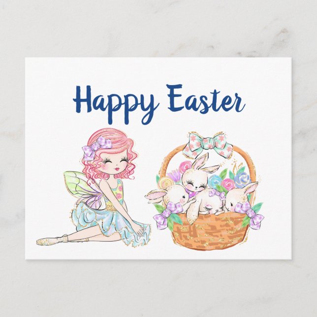 Postal Hada Feliz Pascua (Anverso)