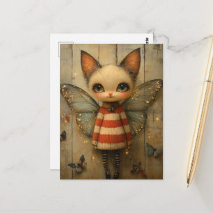 Postal Hada gatito adorable