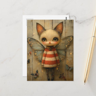 Postal Hada gatito adorable