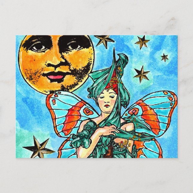 Postal "Hada inspiradora" (Anverso)