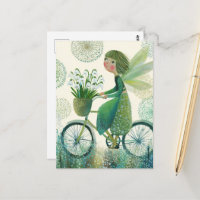 Hada linda en bicicleta
