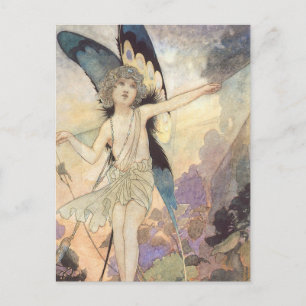 Postal Hada Mariposa Victoriana Vintage por Robinson