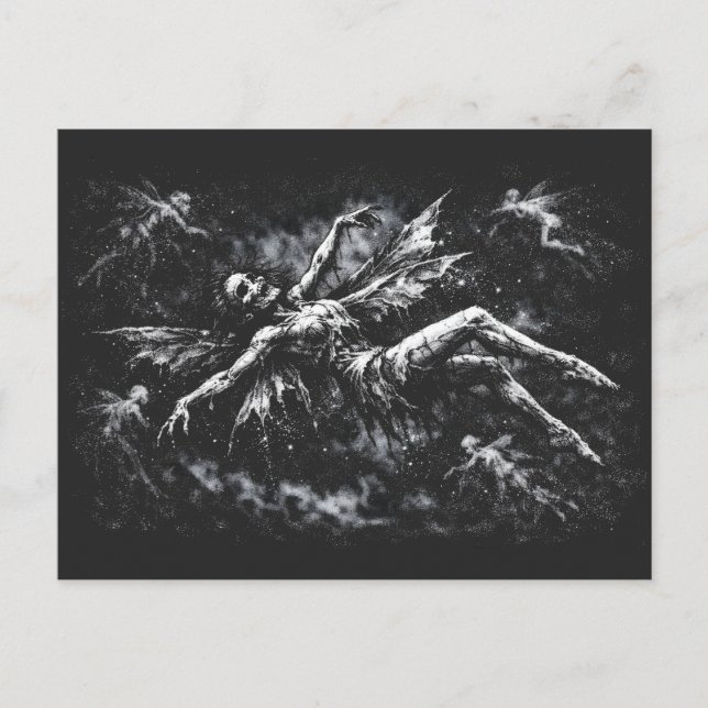 Postal Hada Muerta por BurnsInHell (Anverso)