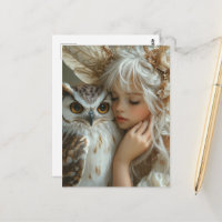 Hada Rubia Adorable y Búho