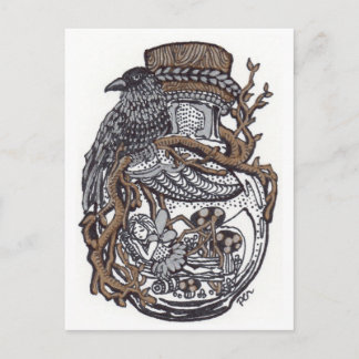 Postal Hada somnolienta en la botella