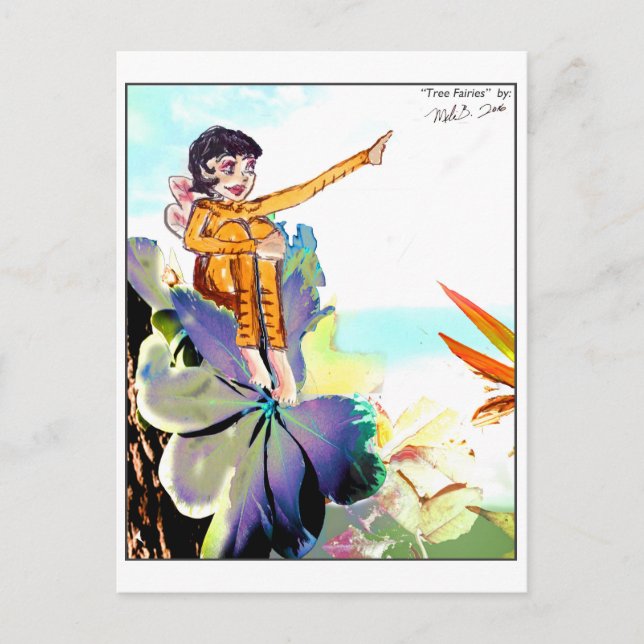 Postal Hadas 4 del árbol (Anverso)