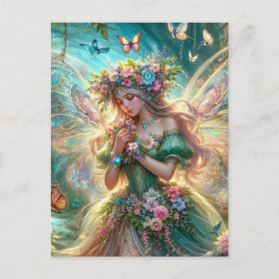Postal Hadas con flores