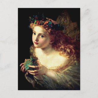 Postal Hadas con Halo de Mariposa