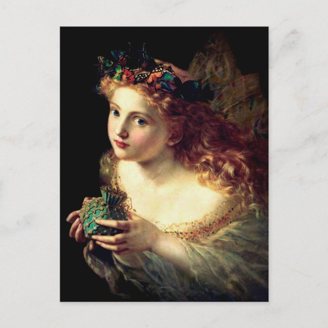 Postal Hadas con Halo de Mariposa (Anverso)