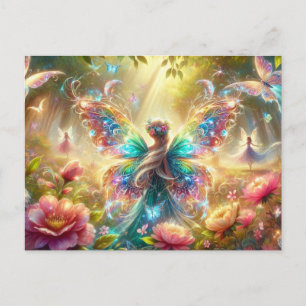 Postal Hadas con mariposas