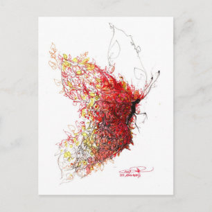 Postal hadas de mariposa