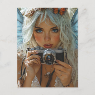 Postal Hadas de pecas adorables con cámara