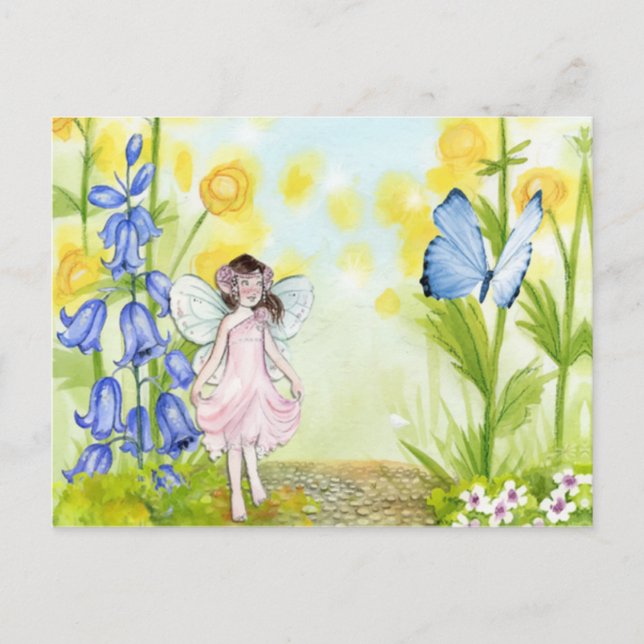 Postal Hadas Y Mariposa (Anverso)