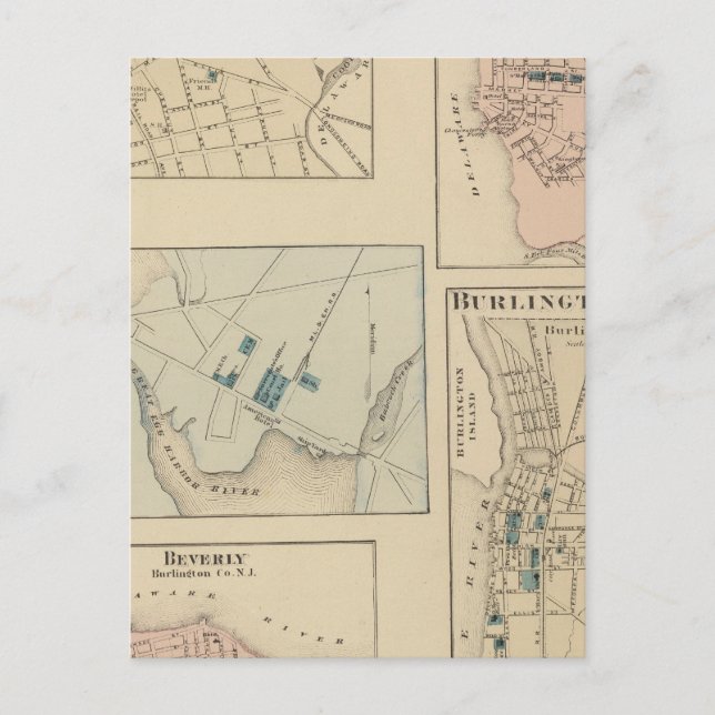 Postal Haddonfield, Gloucester City, Burlington (Anverso)