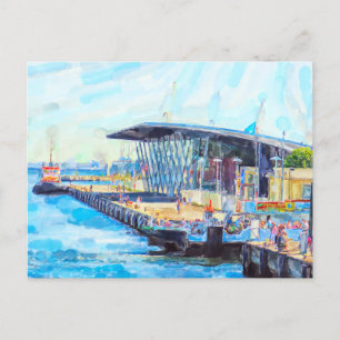 Postal Hafen von Warnemünde Rostock. Terminal Kreuzfahrt.