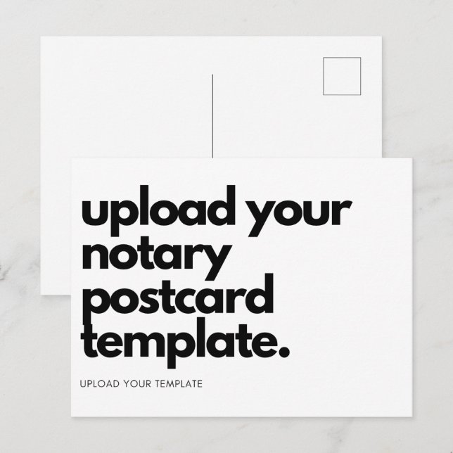 Postal Haga su propio Personalizado público de notario en (Anverso / Reverso)