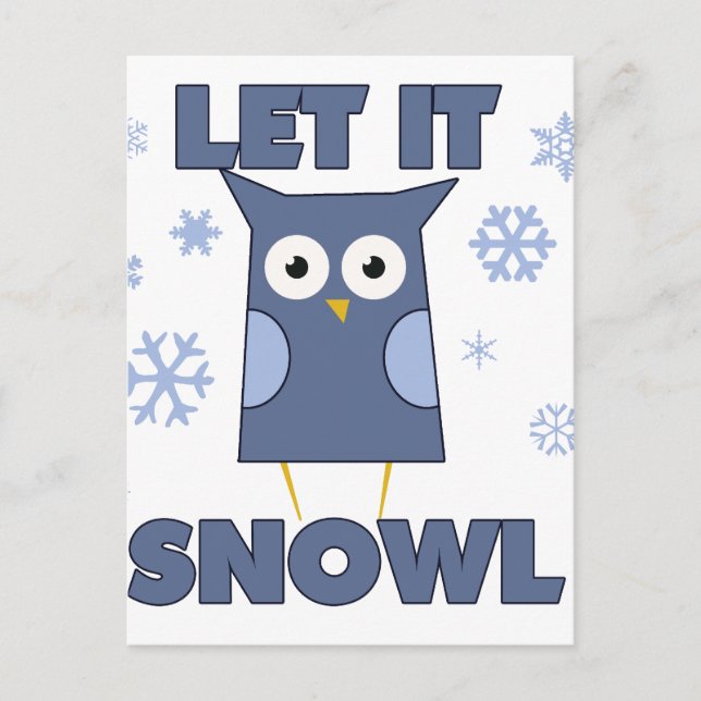 Postal Hagamos NIEVE OWL (Anverso)