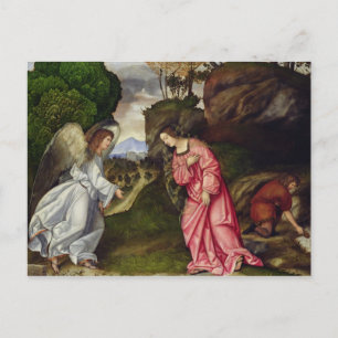 Postal Hagar y el Ángel