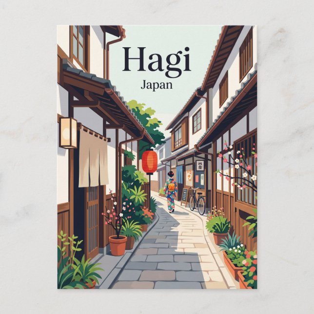Postal Hagi, callejón de Japón (Anverso)