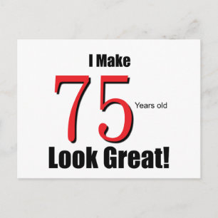 Postal ¡Hago 75 años de la mirada grandes!