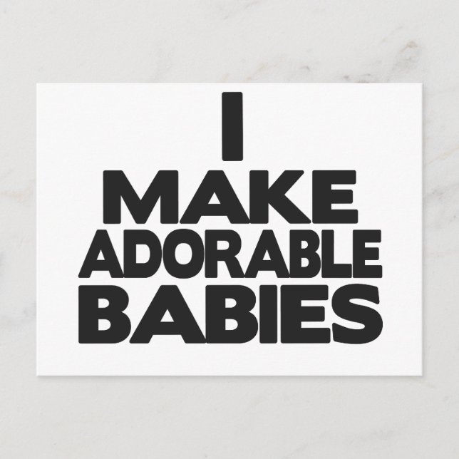 Postal hago bebés adorables (Anverso)