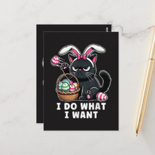 Postal hago lo que quiero gato de Pascua