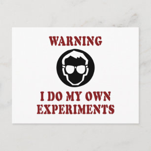 Postal Hago mis propios experimentos - Inventor científic